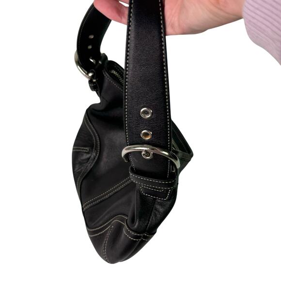 Coach 9541 Soho Small Hobo Black Leather Bag Purse Shoulder Bag Y2K Vintage - Picture 10 of 16